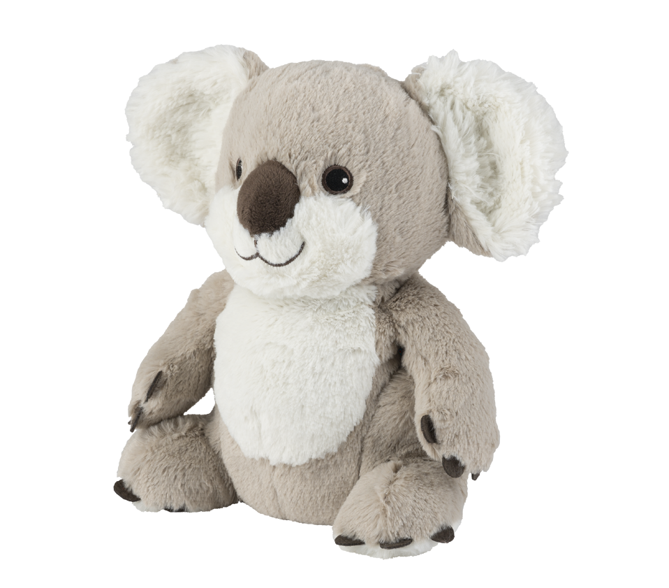 Warmies Koala, grau-weiß, mikrowellengeeignetes Wärmestofftier, das Wärme speichert und angenehm duftet