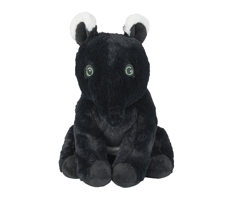 Warmies Tapir, schwarz-weiß, mikrowellengeeignetes Wärmestofftier, das Wärme speichert und angenehm duftet