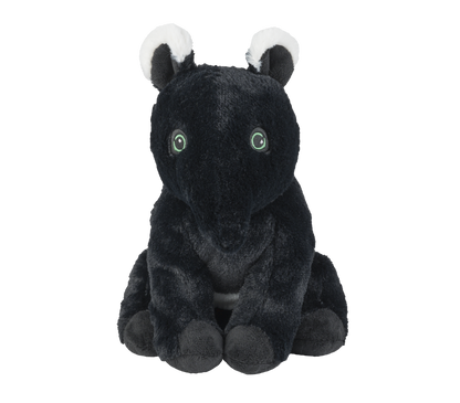 Warmies Tapir, schwarz-weiß, mikrowellengeeignetes Wärmestofftier, das Wärme speichert und angenehm duftet