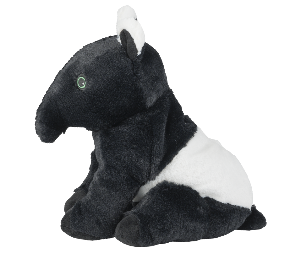 Warmies Tapir, schwarz-weiß, mikrowellengeeignetes Wärmestofftier, das Wärme speichert und angenehm duftet