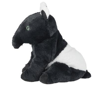 Warmies Tapir, schwarz-weiß, mikrowellengeeignetes Wärmestofftier, das Wärme speichert und angenehm duftet