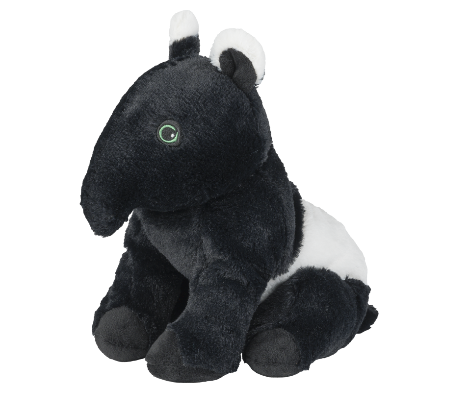 Warmies Tapir, schwarz-weiß, mikrowellengeeignetes Wärmestofftier, das Wärme speichert und angenehm duftet
