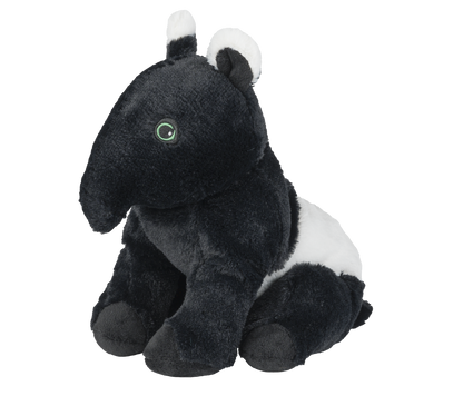 Warmies Tapir, schwarz-weiß, mikrowellengeeignetes Wärmestofftier, das Wärme speichert und angenehm duftet