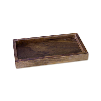 DECCARO Servierplatte Acacia, klein, eckige Form, aus braunem Akazienholz. Zeitloses, elegantes Design. 