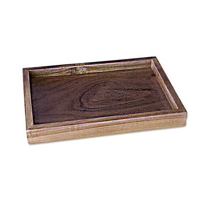 DECCARO Servierplatte Acacia, mittlere Größe, eckige Form, aus braunem Akazienholz. Zeitloses, elegantes Design. 