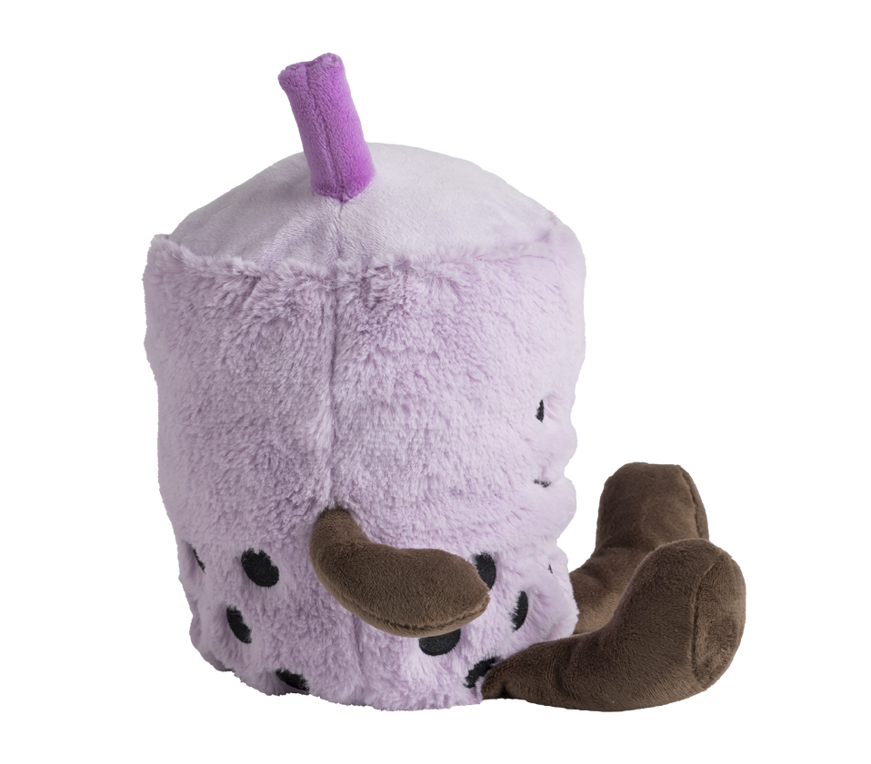 Warmies Bubble Tea, braun-lila, mikrowellengeeignetes Wärmestofftier, das Wärme speichert und angenehm duftet