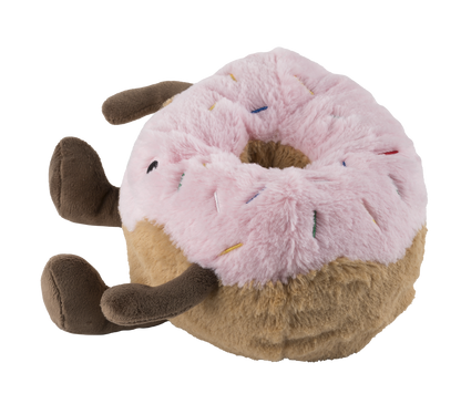 Warmies Donut, braun-rosa, mikrowellengeeignetes Wärmestofftier, das Wärme speichert und angenehm duftet