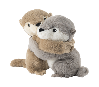 Warmies Kuschelfreunde Otter, braun-grau, mikrowellengeeignetes Wärmestofftier, das Wärme speichert und angenehm duftet