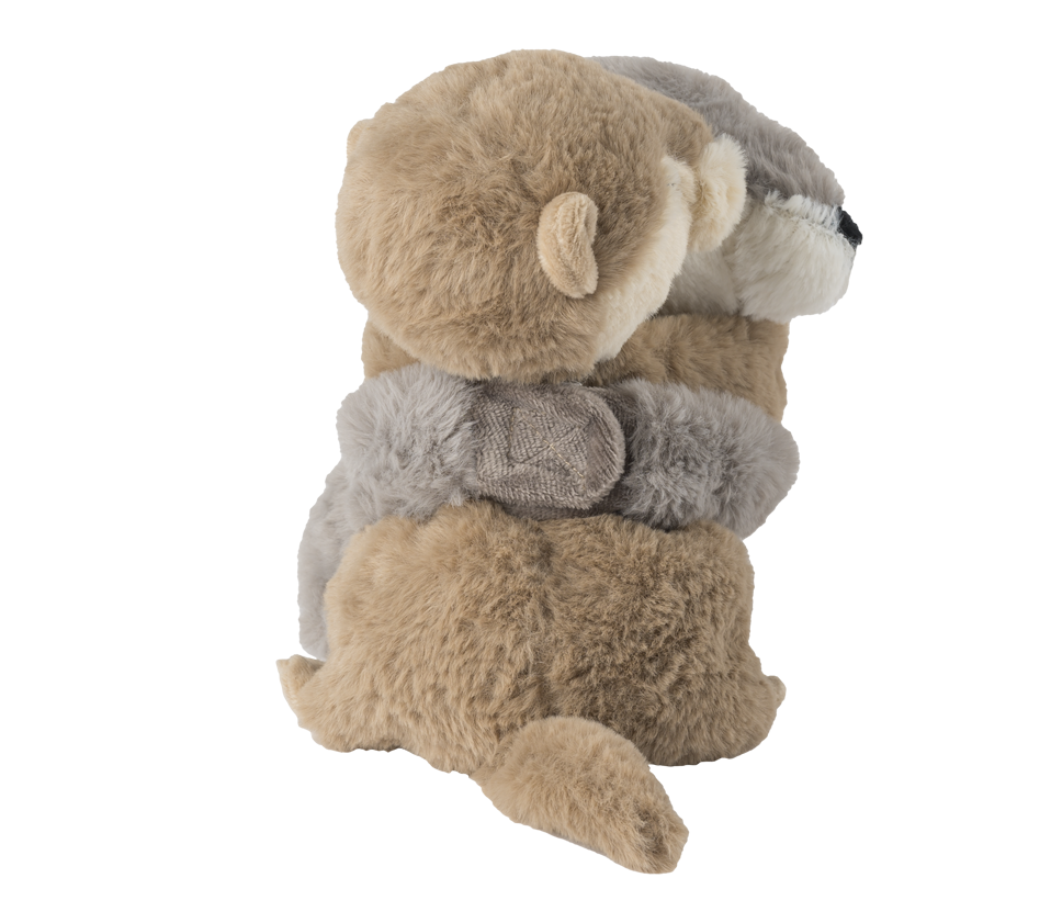 Warmies Kuschelfreunde Otter, braun-grau, mikrowellengeeignetes Wärmestofftier, das Wärme speichert und angenehm duftet