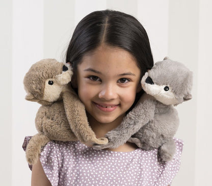 Warmies Kuschelfreunde Otter, braun-grau, mikrowellengeeignetes Wärmestofftier, das Wärme speichert und angenehm duftet