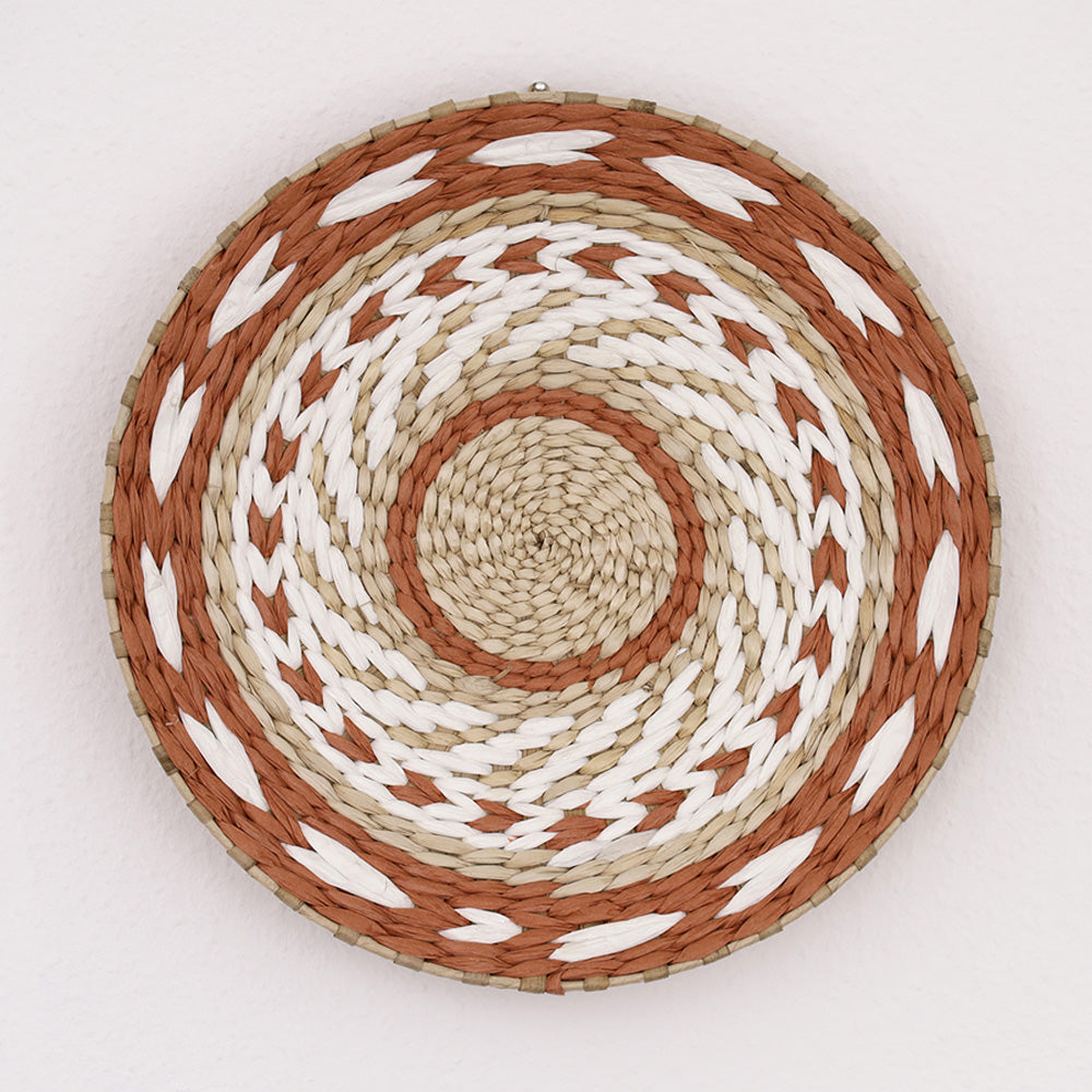 Deccaro Wandkorb Boho Marakesh orange groß, beige/weiß/orange gemustert. 