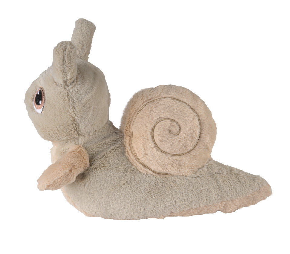 Warmies Schnecke, beige, mikrowellengeeignetes Wärmestofftier, das Wärme speichert und angenehm duftet