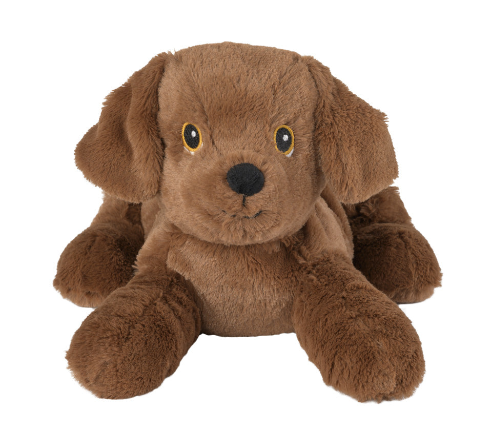 Warmies Labrador Welpe, braun, mikrowellengeeignetes Wärmestofftier, das Wärme speichert und angenehm duftet