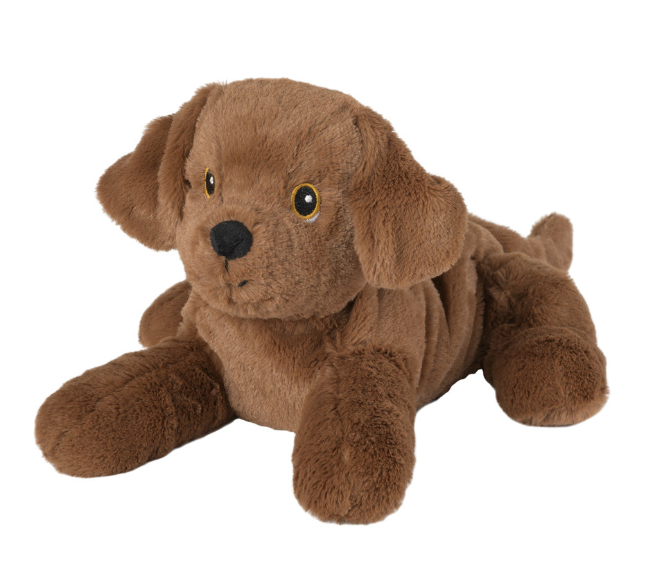 Warmies Labrador Welpe, braun, mikrowellengeeignetes Wärmestofftier, das Wärme speichert und angenehm duftet