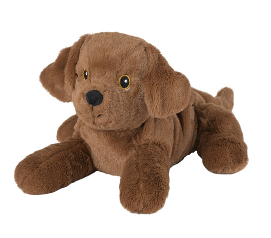 Warmies Labrador Welpe, braun, mikrowellengeeignetes Wärmestofftier, das Wärme speichert und angenehm duftet