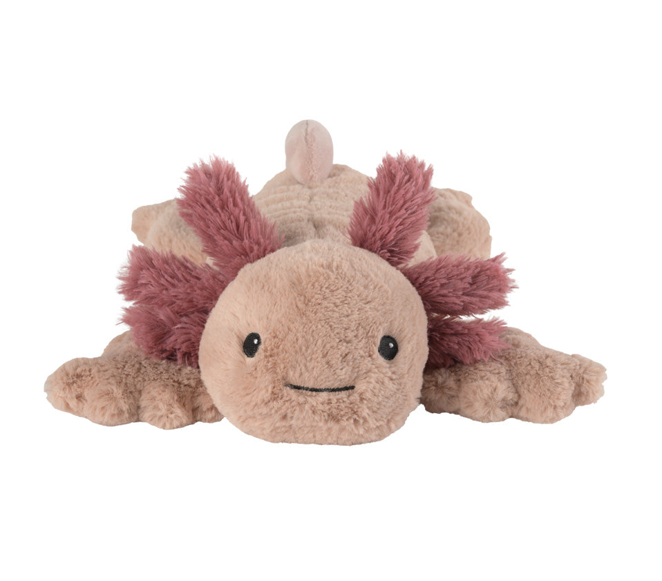 Warmies Axolotl, mikrowellengeeignetes Wärmestofftier, das Wärme speichert und angenehm duftet