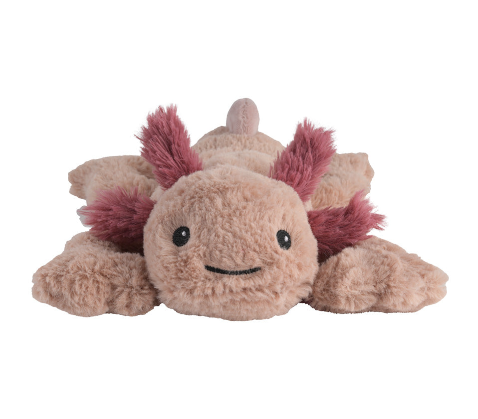 Warmies MINI Axolotl, mikrowellengeeignetes Wärmestofftier, das Wärme speichert und angenehm duftet